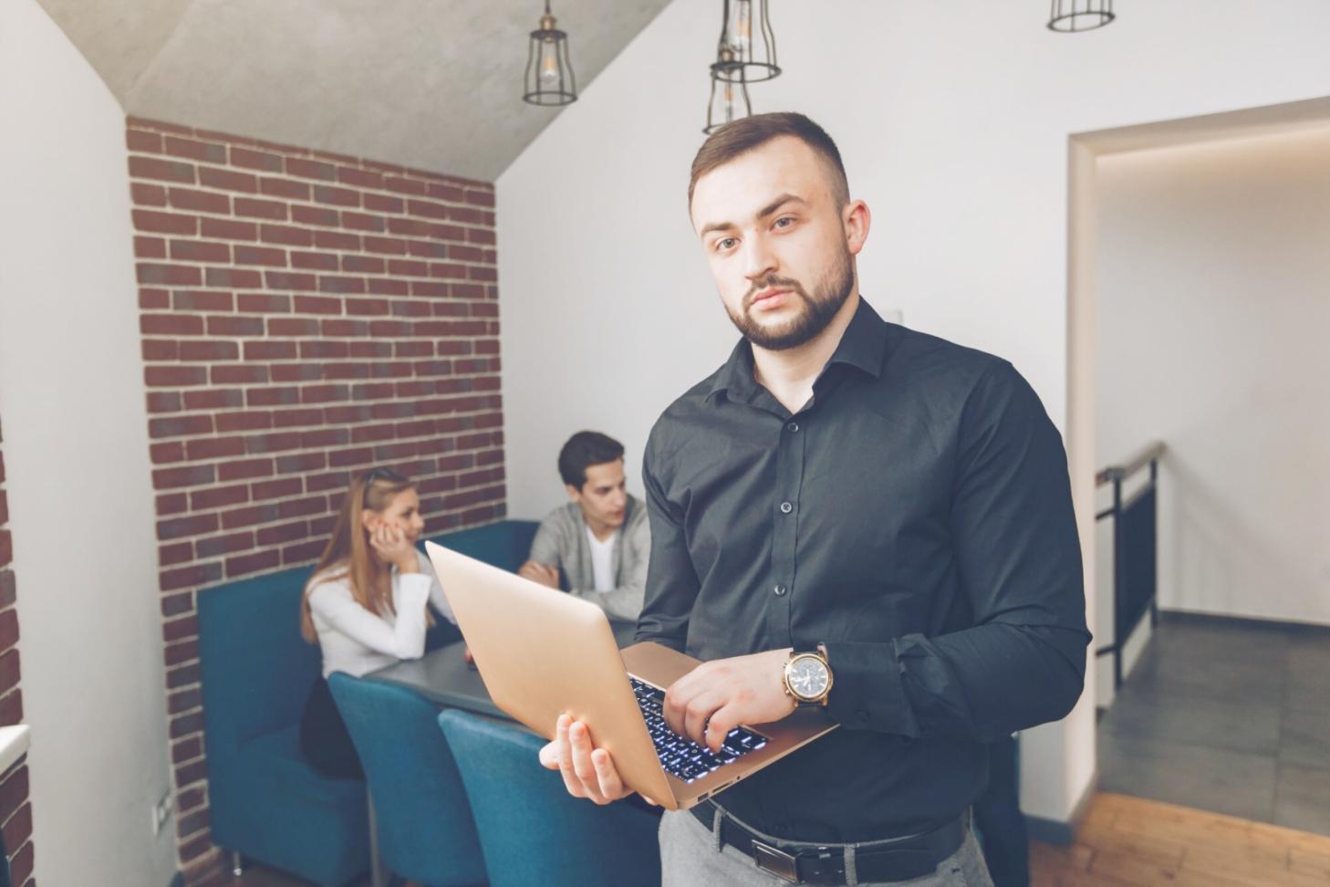 Financial planning workspace with charts and documents